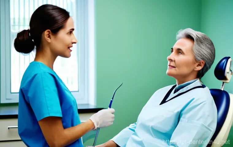 치과위생사 환자 대면 시 기본 매너 - **Prompt 1: A Warm Welcome and Comforting First Impression**
    "A female dental hygienist, early 3...