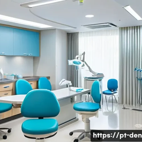 치과위생사 신입생을 위한 조언 - A bright and modern Brazilian dental clinic interior showing a well-organized workspace with sterili...