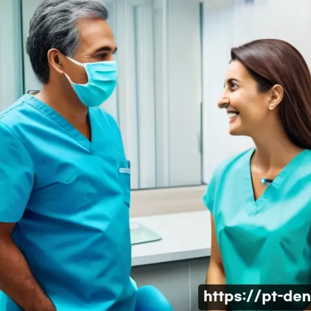 치과위생사 전문 분야 선택 가이드 - A modern dental hygiene clinic scene in Brazil, showing a friendly dental hygienist in professional ...