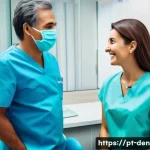 치과위생사 전문 분야 선택 가이드 - A modern dental hygiene clinic scene in Brazil, showing a friendly dental hygienist in professional ...